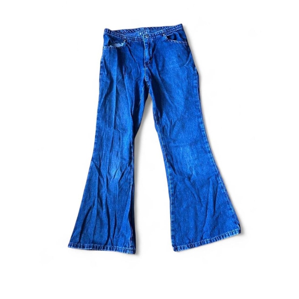 Y2K Girls Low Rise Flare Bell Bottom Jeans Dark Wash Denim Old Navy Girl 10